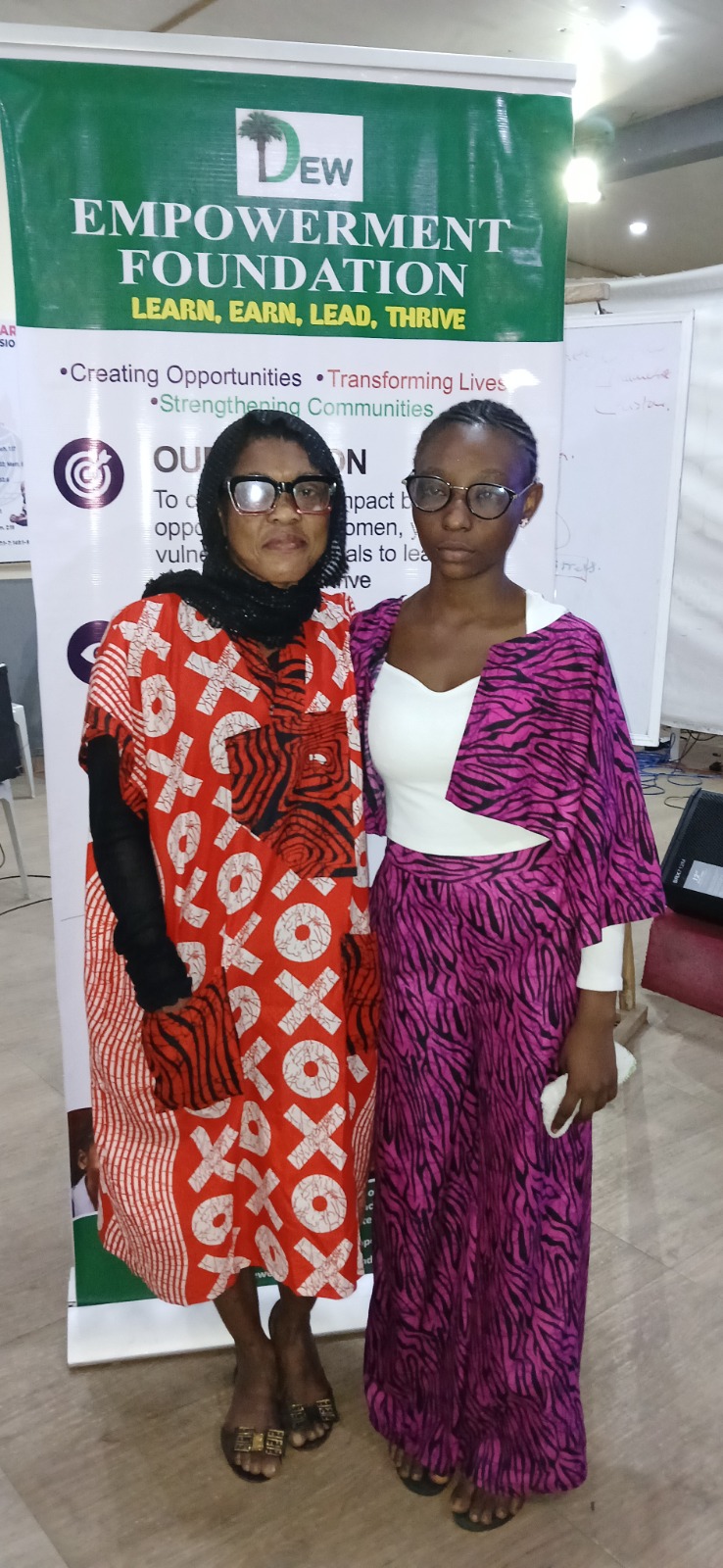 One of the participating mother-and-daughter pairs